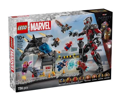 LEGO® Marvel Екшън битка от Първият отмъстител Войната на героите 76314 