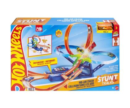 Hot Wheels Stunt Tracks Комплект за каскади и катастрофи с включена 1 количка