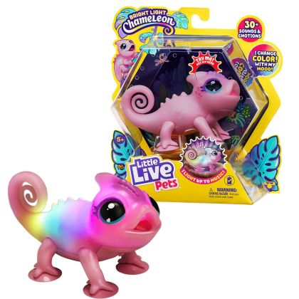 Moose Little Live Pets Розов интерактивен хамелеон Съни