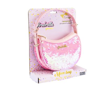 Nice Елегантна чанта Moon bag с кожена дръжка