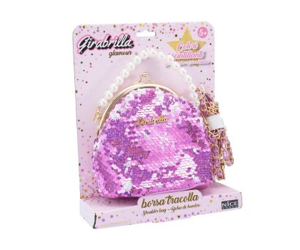 Nice Лилава чанта с клипс Girabrilla glamour