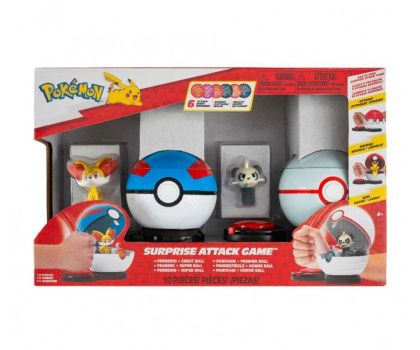Pokemon Покемон игра Изненадваща атака Fennekin+Great Ball/Pancham+Premier Ball
