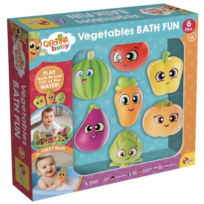 Lisciani Carotina Комплект подложка и играчки за баня Зеленчуци 8 части