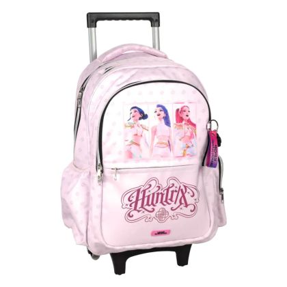 K-POP DEMON HUNTERS Ученическа раница на колела Huntrix Pink