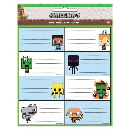 Minecraft Етикети за тетрадки 16 броя