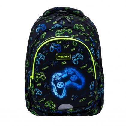 HEAD Ученическа раница Неонова игра, AB300 42 х 30 х 19 см