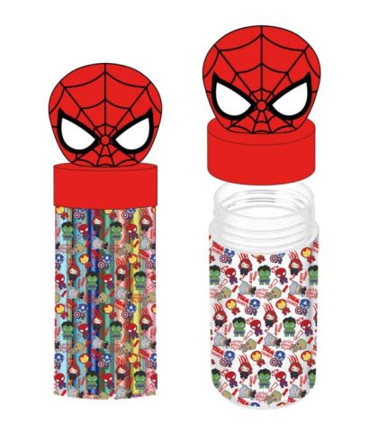 Disney Spiderman Буркан с Флумастери 18 цвята  