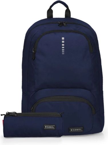 GABOL Ученическа раница с несесер GLOBAL Blue