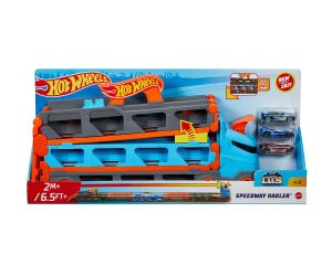 Hot Wheels City Високоскоростен транспортьор с 3 колички
