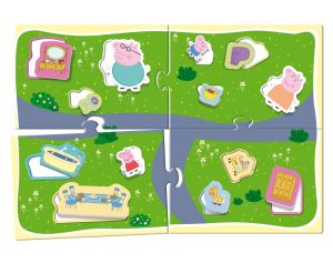 Lisciani Образователен комплект Peppa Pig 3D къща с мебели