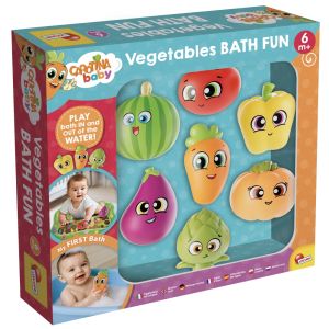 Lisciani Carotina Комплект подложка и играчки за баня Зеленчуци 8 части
