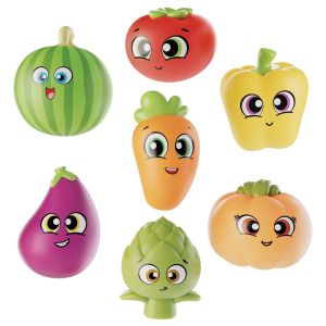 Lisciani Carotina Комплект подложка и играчки за баня Зеленчуци 8 части