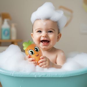 Lisciani Carotina Комплект подложка и играчки за баня Зеленчуци 8 части