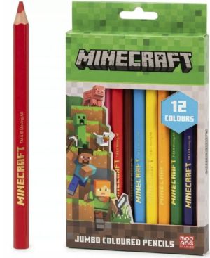 Astra Jumbo Триъгълни моливи Minecraft 12 цвята