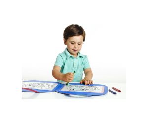 Crayola Mini Kids Подложка за рисуване куфарче с 4 пастела, шалбони и стикери