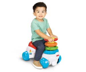 Jakks Pacific Кола за каране и бутане и рингове за подреждане Fisher Price
