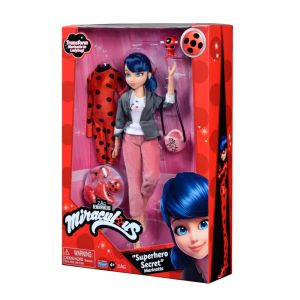 MIRACULOUS Калинката и Котарака Фигура герой Маринет с костюм на Калинката и Kwami