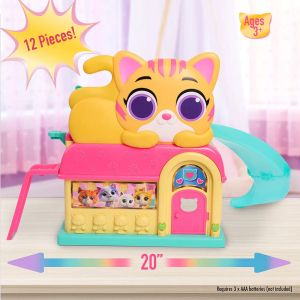 Super Kitties Интерактивна База с Фигурки, Светлини и Звукови Ефекти